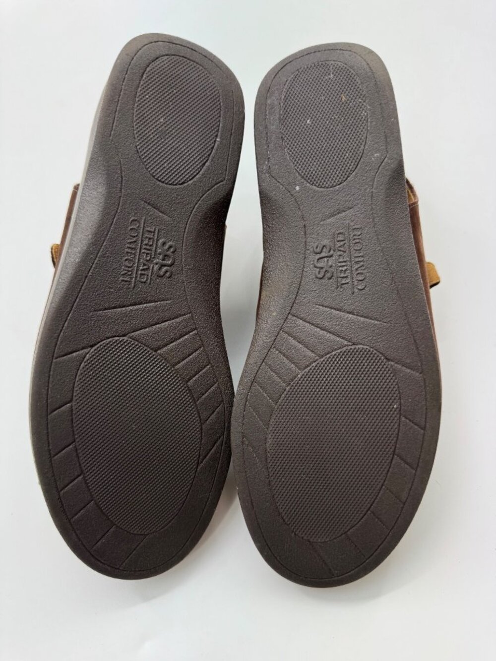 SAS Brown Leather Comfort Adjustable Strappy Sandals Womens Size 8.5 Walking - Picture 8 of 13